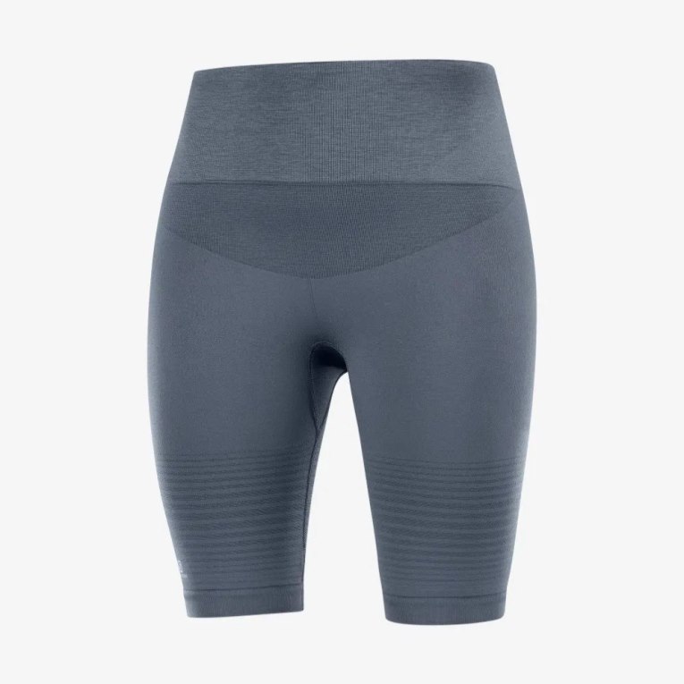 Salomon Essential Move On Seamless Women's Running Tights Dark Grey | CA 70F68